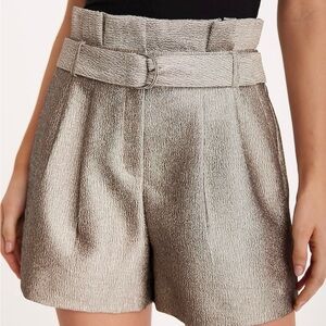 Metallic High-Waisted Women Shorts